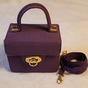Vintage purple linen mini bag